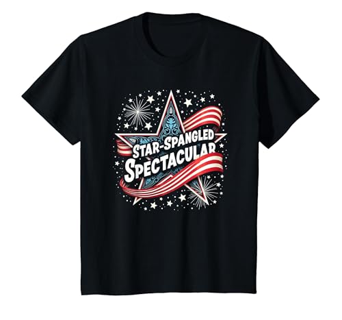 Star Spangled Spectacular T-Shirt, Kinder, Schwarz, 140 von Generic