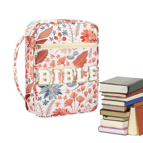 Staubdichte Aufbewahrungstasche - Blumenbibel Tragetasche | Reißverschluss Tote Organizer mit großer Schutztasche für Mädchen Teenager Lady Travel Church Stud Staubdichte Aufbewahrungstasche - Blumenbibel Tragetasche | Reißverschluss Tote Organizer mit großer Schutztasche für Mädchen Teenager Lady Travel Church Stud von Generic
