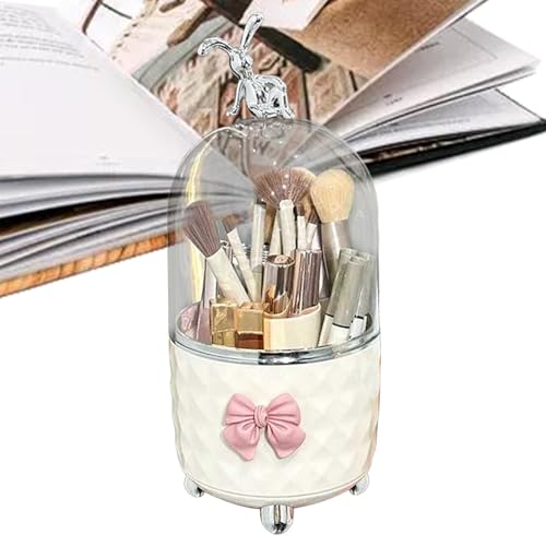Staubdichter Make-up-Pinselhalter mit 360-Grad-Drehung | Kosmetikpinsel-Organizer mit Deckel - Staubdichter Make-up-Pinsel-Organizer von Generic