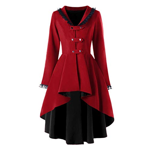 Steampunk Jacke Damen -Gothic Mantel Damen Mittelalter Kleidung Retro Vintage Frack Jacke Barock Punk Mäntel Hi-Low Viktorianischer Renaissance Trenchcoat Cosplay Uniform Karneval Halloween Kostüm Steampunk Jacke Damen -Gothic Mantel Damen Mittelalter Kleidung Retro Vintage Frack Jacke Barock Punk Mäntel Hi-Low Viktorianischer Renaissance Trenchcoat Cosplay Uniform Karneval Halloween Kostüm von Generic