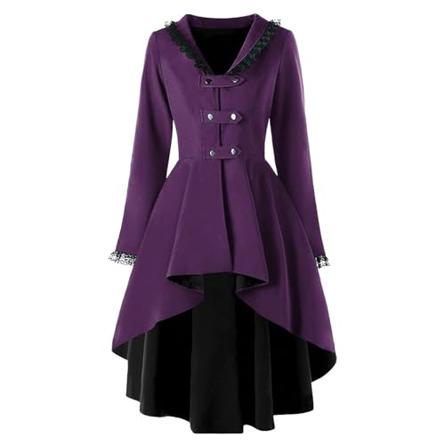 Steampunk Jacke Damen -Gothic Mantel Damen Mittelalter Kleidung Retro Vintage Frack Jacke Barock Punk Mäntel Hi-Low Viktorianischer Renaissance Trenchcoat Cosplay Uniform Karneval Halloween Kostüm Steampunk Jacke Damen -Gothic Mantel Damen Mittelalter Kleidung Retro Vintage Frack Jacke Barock Punk Mäntel Hi-Low Viktorianischer Renaissance Trenchcoat Cosplay Uniform Karneval Halloween Kostüm von Generic