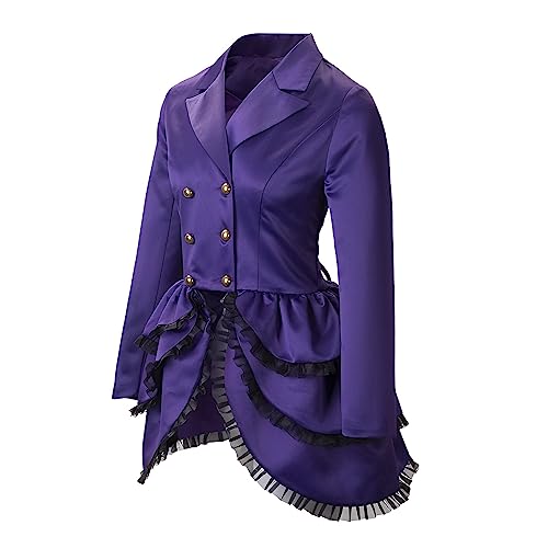 Steampunk Jacke Damen -Gothic Mantel Damen Mittelalter Kleidung Retro Vintage Rüschen Jacke Spitzen Punk Mäntel Langarm Viktorianischer Trenchcoat Party Cosplay Uniform Karneval Halloween Kostüm Steampunk Jacke Damen -Gothic Mantel Damen Mittelalter Kleidung Retro Vintage Rüschen Jacke Spitzen Punk Mäntel Langarm Viktorianischer Trenchcoat Party Cosplay Uniform Karneval Halloween Kostüm von Generic