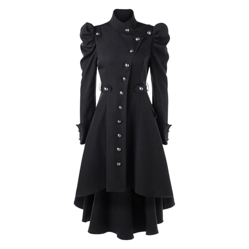 Steampunk Jacke Damen Gothic Mantel Lang Halloween Kostüm Mittelalter Kleidung Trenchcoat Einreihig Jacken Vintage Gehrock Viktorianische Karneval Halloweenkostüm Renaissance Steampunk Jacke Damen Gothic Mantel Lang Halloween Kostüm Mittelalter Kleidung Trenchcoat Einreihig Jacken Vintage Gehrock Viktorianische Karneval Halloweenkostüm Renaissance von Generic