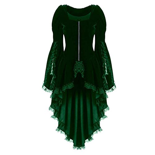 Steampunk Jacke Damen Kurz Gothic Mantel Lang Frack Mittelalter Kleidung Halloween Kostüm Vintage Renaissance Jacken Karneval Trenchcoat Gehrock Tailcoat Langarm Smoking Cosplay Viktorianische von Generic
