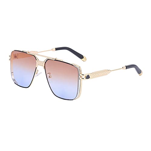 Steampunk Quadratische Gradienten Sonnenbrille Für Männer Frauen Mode Retro Trend Männliche Damen Fahren Angeln Metall Gläser 404458 von Generic