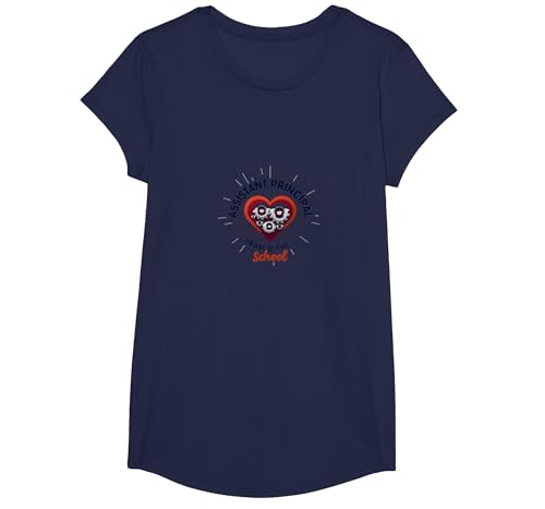 Stellvertretender Schulleiter: Herz der Schule T-Shirt, Girls, Marineblau, XS von Generic
