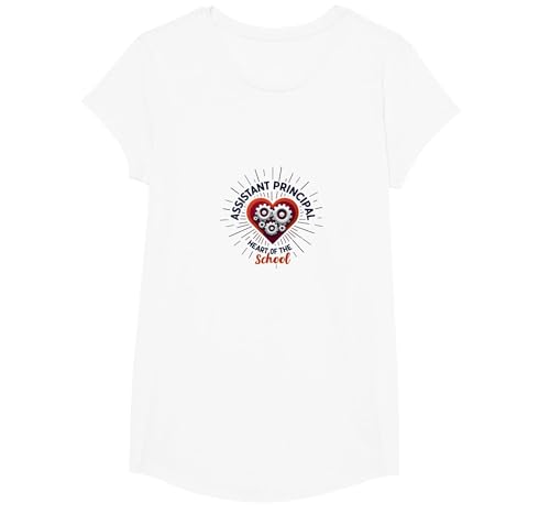 Stellvertretender Schulleiter: Herz der Schule T-Shirt, Girls, Weiß, XS von Generic