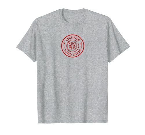 Stempel für kulinarische Enthusiasten, Zertifiziert T-Shirt, Herren, Grau Meliert, L von Generic