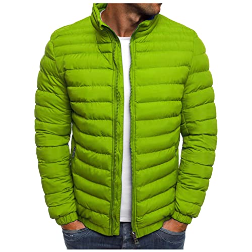 Steppjacke Herren Winterjacke ohne Kapuze Leichte Winter Daunenjacke Wandern Übergangsjacke Herren-Jacken Bequeme Softshelljacke Outdoor Pufferjacke Einfarbig Herbstjacke Baumwolle Bomberjacke von Generic