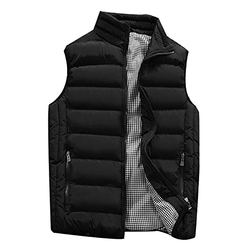 Steppweste Herren Steppweste Leichte Puffer Winter Warme Arbeitsweste Basic Sport Mit Stehkragen Sportweste Zip Up Weste Lightweight Ärmellose Halloween Vest Schwarz 4XL Steppweste Herren Steppweste Leichte Puffer Winter Warme Arbeitsweste Basic Sport Mit Stehkragen Sportweste Zip Up Weste Lightweight Ärmellose Halloween Vest Schwarz 4XL von Generic