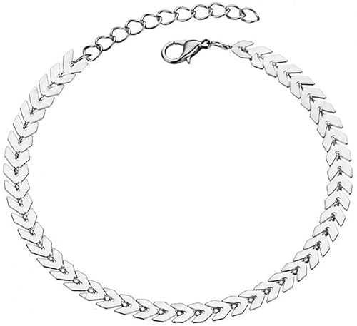 Sterling Silber Fußkettchen Damen 925 Silber Fußkettchen Fußschmuck Kette Strand Silber Armband Schön und attraktiv von Generic