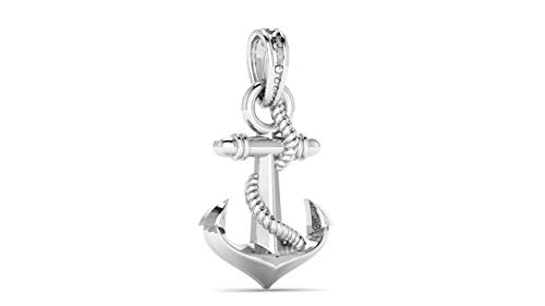 Generic Sterling Silver (92.5% purity) Ship Anchor Pendant for Men & Women Pure Silver Stylish and fashionable ship anchor Locket for Good Health & Wealth INCLUDING Silver Chain by Indian Collectible von Generic