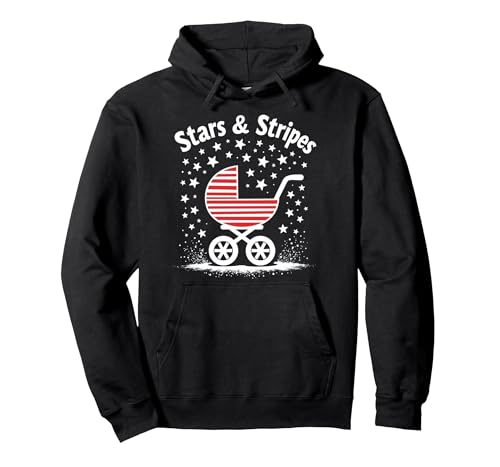 Sterne, Streifen und Kinderwagen Pullover Hoodie, Unisex für Erwachsene, Schwarz, L Sterne, Streifen und Kinderwagen Pullover Hoodie, Unisex für Erwachsene, Schwarz, L von Generic