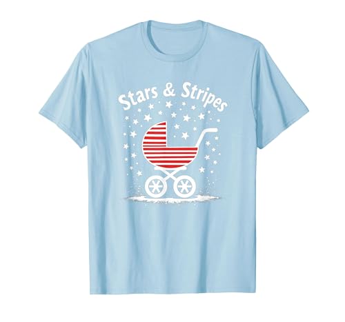 Sterne, Streifen und Kinderwagen T-Shirt, Herren, Himmelblau, L Sterne, Streifen und Kinderwagen T-Shirt, Herren, Himmelblau, L von Generic