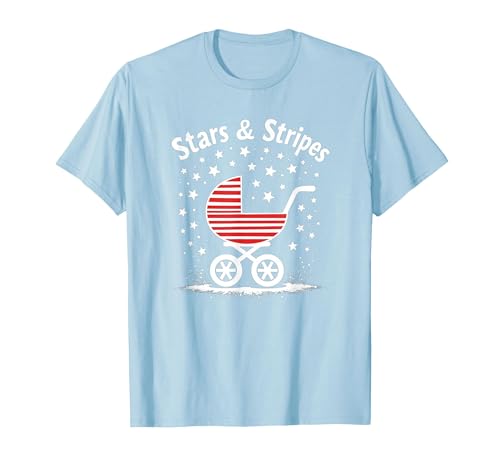 Sterne, Streifen und Kinderwagen T-Shirt, Herren, Himmelblau, XXL Sterne, Streifen und Kinderwagen T-Shirt, Herren, Himmelblau, XXL von Generic