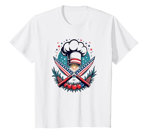Sternekoch T-Shirt, Kinder, Weiß, 98 von Generic