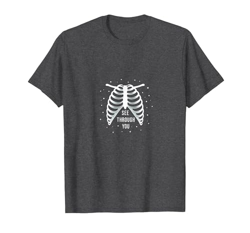 Sternenribbage: Durchschaubare anatomische Kunst T-Shirt, Herren, Anthrazit Meliert, 3XL von Generic