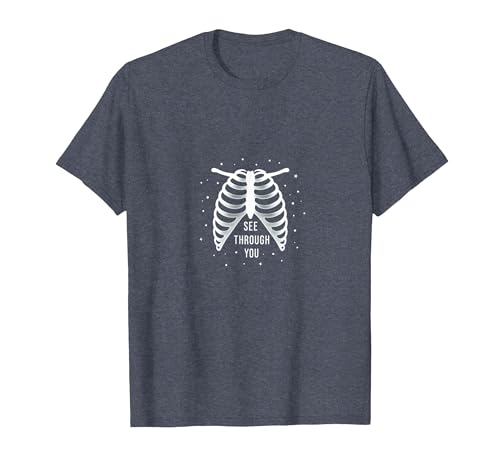 Sternenribbage: Durchschaubare anatomische Kunst T-Shirt, Herren, Blau Meliert, 4XL von Generic