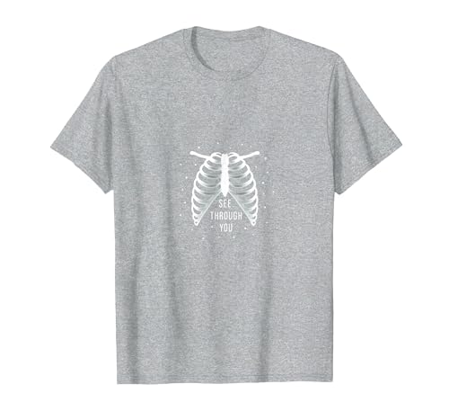 Sternenribbage: Durchschaubare anatomische Kunst T-Shirt, Herren, Grau Meliert, M von Generic