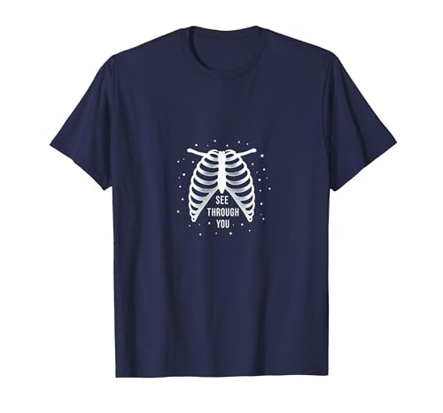 Sternenribbage: Durchschaubare anatomische Kunst T-Shirt, Herren, Marineblau, S von Generic