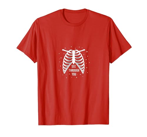 Sternenribbage: Durchschaubare anatomische Kunst T-Shirt, Herren, Rot, L von Generic