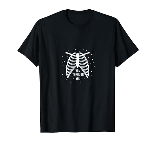 Sternenribbage: Durchschaubare anatomische Kunst T-Shirt, Herren, Schwarz, L von Generic
