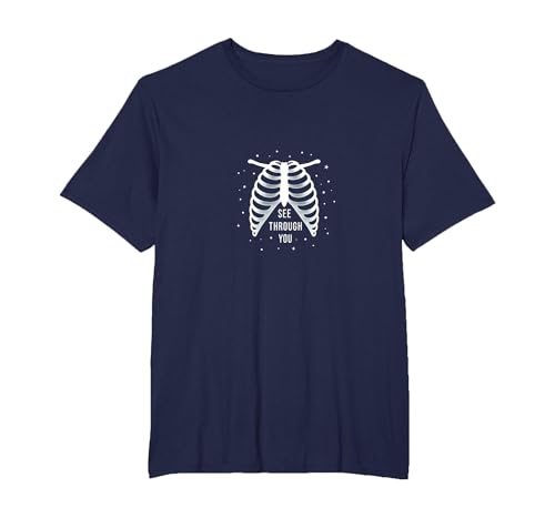 Sternenribbage: Durchschaubare anatomische Kunst T-Shirt, Herren Große Größen, Marineblau, 5X Tall von Generic