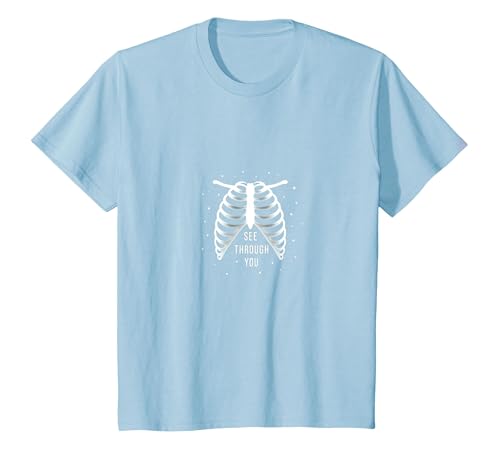 Sternenribbage: Durchschaubare anatomische Kunst T-Shirt, Kinder, Himmelblau, 152 von Generic