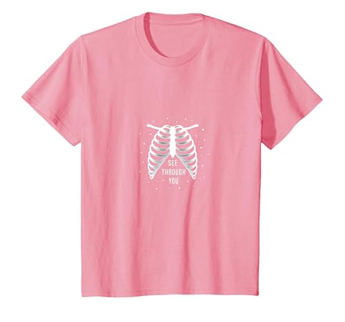 Sternenribbage: Durchschaubare anatomische Kunst T-Shirt, Kinder, Rosa, 140 von Generic