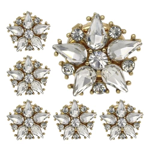 Sternknöpfe Hüllen, Manschettenknöpfe für Damen - Sternenknöpfe Clips für Hemden, Manschettenknöpfe mit 6 Ärmeln, Clip- Knopfhüllen für Hochzeiten Sternenhüllen, kleine Weihnachtsschmuck für eine fe von Generic