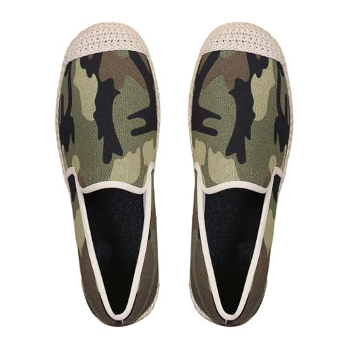 Stickerei Strick Sneakers Damen Weiß Canvas Halbschuhe Leicht Stoff Schuhe Laufschuhe Turnschuhe Wanderschuhe Sportschuhe Atmungsaktive Bequeme Segeltuchschuhe Freizeitschuhe ﻿ (Green, 42) von Generic