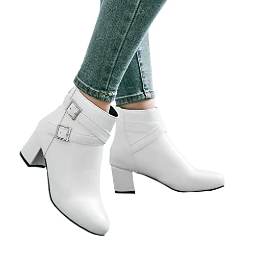 Stiefeletten Damen, Stiefel Damen Stiefeletten mit Absatz Plateau Leder Schnalle Cowboystiefel Winterstiefel Winter Elegant Kurzschaft Ankle Boots Kurz Stiefel Winterschuhe Damenstiefel Stiefeletten Damen, Stiefel Damen Stiefeletten mit Absatz Plateau Leder Schnalle Cowboystiefel Winterstiefel Winter Elegant Kurzschaft Ankle Boots Kurz Stiefel Winterschuhe Damenstiefel von Generic