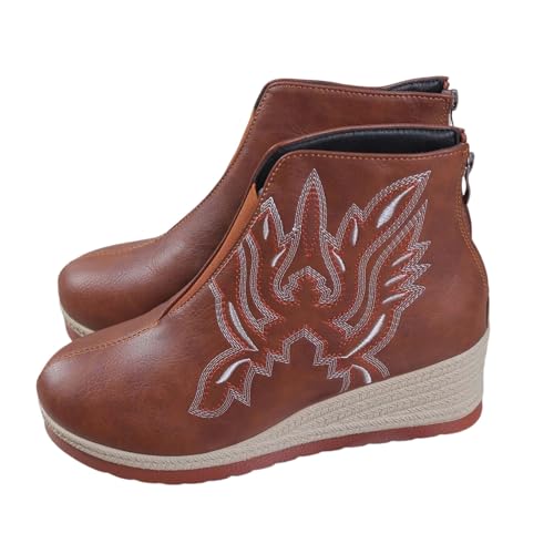Stiefeletten Damen Leder Ankle Boots Damen Westernstiefel Elegant Halbschuhe Leichte Wildleder Halbschuhe Outdoor Chelsea Boots Kurz Cowboy Stiefeletten Breit Elegant Stiefeletten Damen Leder Ankle Boots Damen Westernstiefel Elegant Halbschuhe Leichte Wildleder Halbschuhe Outdoor Chelsea Boots Kurz Cowboy Stiefeletten Breit Elegant von Generic