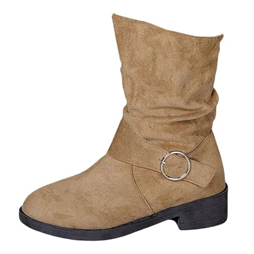 Stiefeletten Damen Schwarz Chelsea Boots Schwarz Halbschuhe Bequem Outdoor Winterschuhe Elegant Cowboystiefel Braun Ankle Boots Cowboy Stiefeletten Elegant Braun von Generic