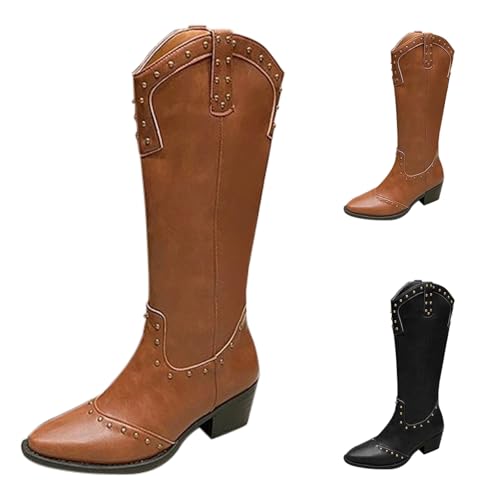 Stiefeletten Damen Spitz Elegant - Westernstiefel Damen Reiten - Lederstiefel Blockabsatz Langschaftstiefel Spitzer Zehenpartie Chelsea Boots Festlich Damenstiefel rutschfest Winterstiefel Stiefeletten Damen Spitz Elegant - Westernstiefel Damen Reiten - Lederstiefel Blockabsatz Langschaftstiefel Spitzer Zehenpartie Chelsea Boots Festlich Damenstiefel rutschfest Winterstiefel von Generic