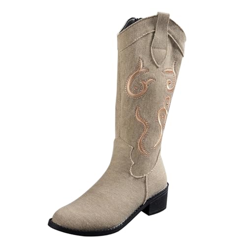 Stiefeletten Damen Trachten Wildleder Cowboyboots Cowboyboots Halbstiefel Schlupfschuhe Ankle Boots Blockabsatz Winter Herbst Halbhohe Westernstiefel Westernstiefel Halbhohe Stiefeletten Damen Trachten Wildleder Cowboyboots Cowboyboots Halbstiefel Schlupfschuhe Ankle Boots Blockabsatz Winter Herbst Halbhohe Westernstiefel Westernstiefel Halbhohe von Generic