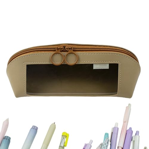 Stift-Organizer-Tasche – transparente Aufbewahrungstasche für Schreibwaren mit großem Fassungsvermögen für Scheren und Notizen, Kaki, Consulte la descripción, Siehe Beschreibung von Generic