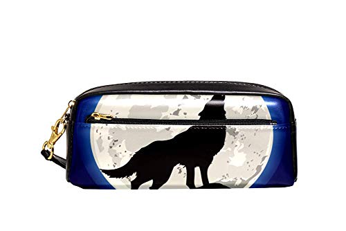 Stifte-Organizer Heulender Wolf Im Mond Federmäppchen Praktischem Stifthalter Stylisches Bleistift Beutel Für Erwachsener Erwachsene Mädchen von Generic