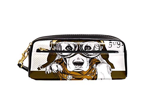 Stiftetasche Army Mütze Totenkopf Schal Bulldog Briefpapier Tasche Große Kapazität Mäppchen Tragbar Bleistiftetui Für College Erwachsene Schule von Generic