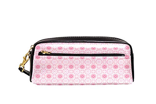 Stiftetasche Griff Traditionelles Rosa Muster Bleistift Beutel Große Kapazität Federmappe Tragbar Federmäppchen Für Student Mädchen Teenager von Generic