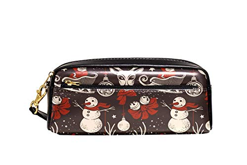 Stifthalter Weihnachten Weihnachtsmann Schneemann Rentier Glocken Bleistiftetui Tragbar Make-Up Tasche Mit Reißverschluss Bleistift Beutel Für Damen Unisex Jungen von Generic