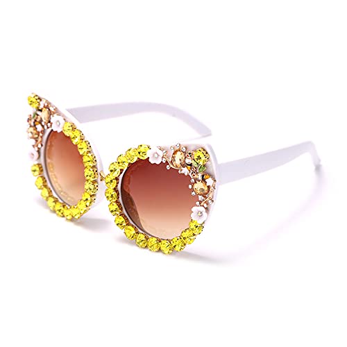 Stil: Großer Rahmen, Vintage-Katzenauge mit Diamant-Sonnenbrille, Damen-Sonnenbrille Generic377377 von Generic