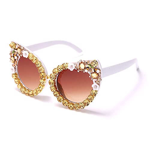 Stil: Großer Rahmen, Vintage-Katzenauge mit Diamant-Sonnenbrille, Damen-Sonnenbrille Generic378378 von Generic