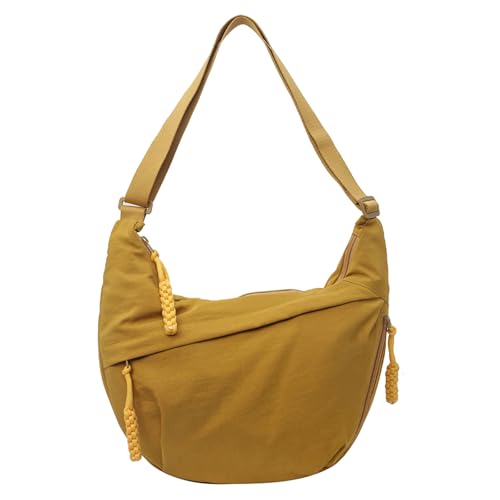 Stilvolle Damen-Dumpling-Tasche mit mehreren Fächern – Modische Schultertasche mit großem Fassungsvermögen, Halbmond-Crossbody-Tasche, verstellbarem Riemen, ideale Reisetasche von Generic