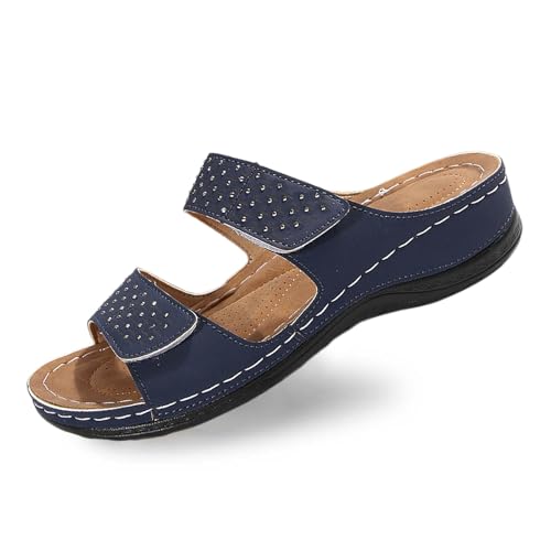 Stilvoller Damen-Slipper mit Strass-Design für den lässigen Alltagslook. Perfekt für -Outfits. Obermaterial aus exquisitem Leder und Keilabsatzkonstruktion. Damen Schuhe Winter Gefüttert von Generic