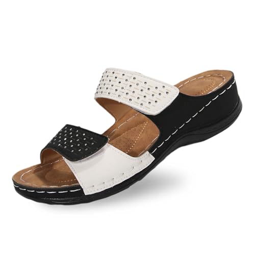 Stilvoller Damen-Slipper mit Strass-Design für den lässigen Alltagslook. Perfekt für -Outfits. Obermaterial aus exquisitem Leder und Keilabsatzkonstruktion. Damen Schuhe Winter Gefüttert von Generic