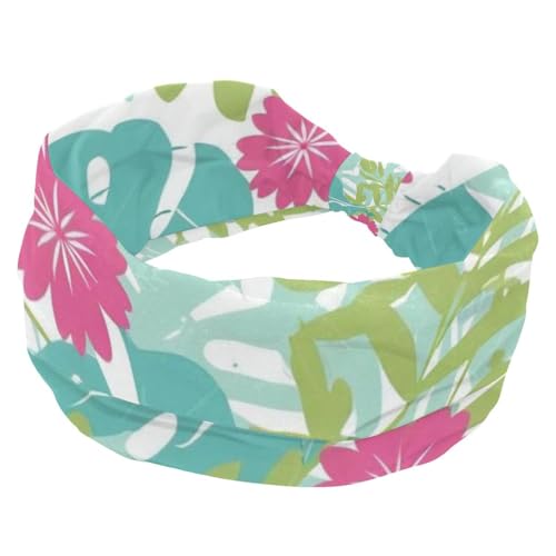 Stirnbänder für Damen, rutschfest, elastisch, Sport-Haarbänder für Damen, weiches Stoff-Stirnband für Workout, Yoga, modisches Haarzubehör, Blatt-245, 1 Stück von Generic