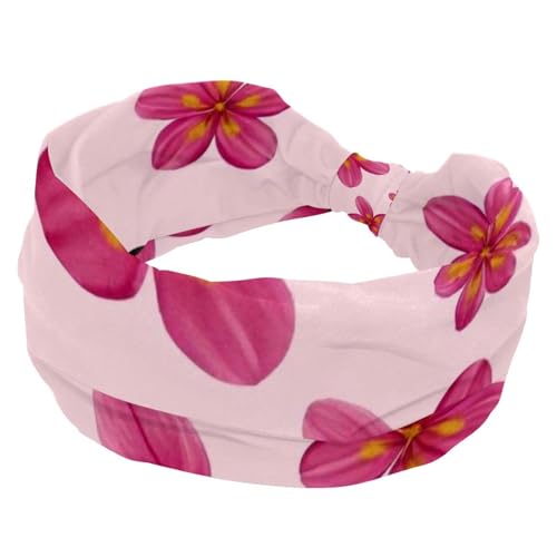 Stirnbänder für Damen, rutschfest, elastisch, Sport-Haarbänder für Damen, weiches Stoff-Stirnband für Workout, Yoga, modisches Haarzubehör, Kunstblumen-680, 1 Stück von Generic