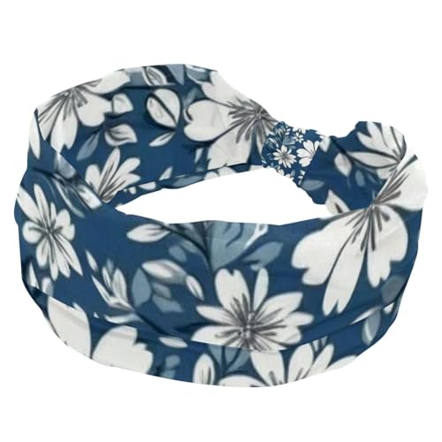 Stirnbänder für Damen, rutschfest, elastisch, Sport-Haarbänder für Damen, weiches Stoff-Stirnband für Workout, Yoga, modisches Haarzubehör, ästhetische Kunstblumen, 1 Stück von Generic