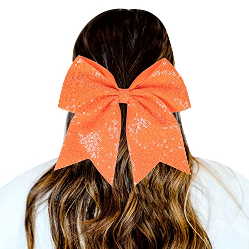 Stirnband Fahrrad Kinder 1 STÜCK Haargummis Gradient Pailletten Bowknot Kopfschmuck Seile Dekorationen Kopfschmuck Dekoration Haargummis Für Mädchen Herren Bekleidung (Orange, One Size) von Generic